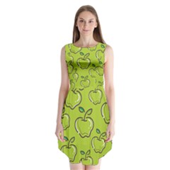 Fruit Apple Green Sleeveless Chiffon Dress  