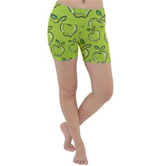 Fruit Apple Green Lightweight Velour Yoga Shorts by HermanTelo