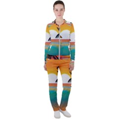 Sunset Beach Beach Palm Ocean Casual Jacket And Pants Set by Simbadda