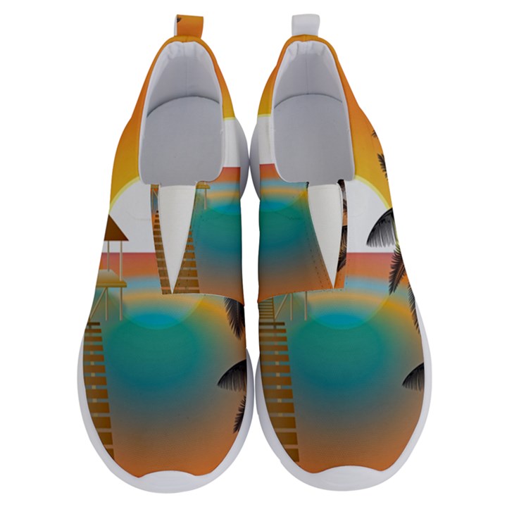 Sunset Beach Beach Palm Ocean No Lace Lightweight Shoes