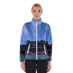 Mountains Galaxy Lake Landscape Winter Jacket by Simbadda