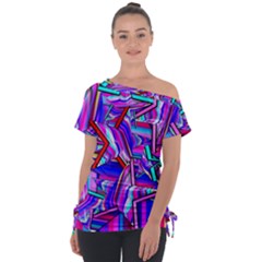 Stars Beveled 3d Abstract Tie-up Tee