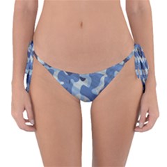 Tarn Blue Pattern Camouflage Reversible Bikini Bottom