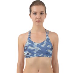 Tarn Blue Pattern Camouflage Back Web Sports Bra