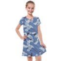 Tarn Blue Pattern Camouflage Kids  Cross Web Dress View1