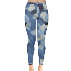 Tarn Blue Pattern Camouflage Inside Out Leggings by Alisyart