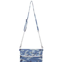 Tarn Blue Pattern Camouflage Mini Crossbody Handbag