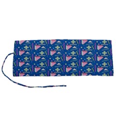 Memphis Pattern Roll Up Canvas Pencil Holder (s) by Simbadda