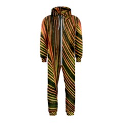 Leaf Patten Lines Colorful Plant Hooded Jumpsuit (kids) by Simbadda