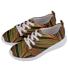 Leaf Patten Lines Colorful Plant Women s Lightweight Sports Shoes by Simbadda