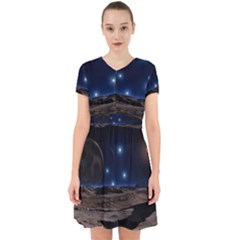 Lunar Landscape Star Brown Dwarf Adorable In Chiffon Dress by Simbadda