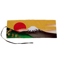 Mount Fuji Japan Lake Sun Sunset Roll Up Canvas Pencil Holder (S)