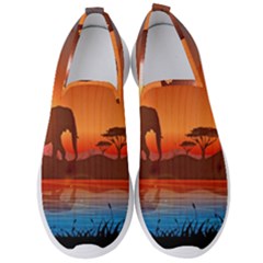 African Background Men s Slip On Sneakers by Simbadda