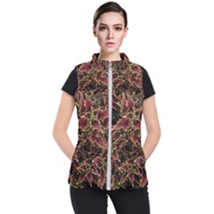 Plant Colorful Red Garden Leaves Women s Puffer Vest by Simbadda