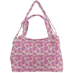 Peony Pattern Pink Scrapbookin Double Compartment Shoulder Bag by Simbadda