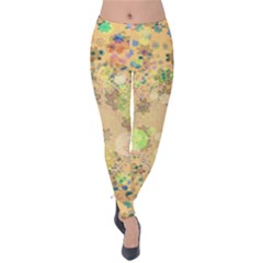 Flowers Color Colorful Watercolour Velvet Leggings by Simbadda