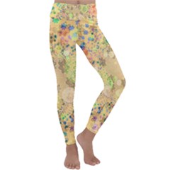 Flowers Color Colorful Watercolour Kids  Lightweight Velour Classic Yoga Leggings by Simbadda