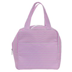 Pink Stripes Horizontal  Boxy Hand Bag by retrotoomoderndesigns