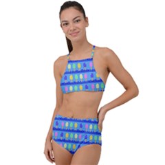 Ice Cream Bar Pattern High Waist Tankini Set by bloomingvinedesign