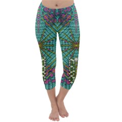 The Most Beautiful Rain Over The Stars And Earth Capri Winter Leggings  by pepitasart