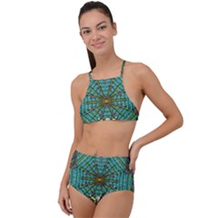 The Most Beautiful Rain Over The Stars And Earth High Waist Tankini Set by pepitasart