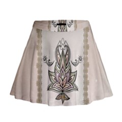 Elegant Decorative Mandala Design Mini Flare Skirt by FantasyWorld7