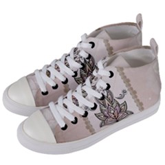 Elegant Decorative Mandala Design Women s Mid-top Canvas Sneakers by FantasyWorld7