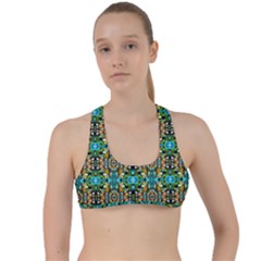 O 4 Criss Cross Racerback Sports Bra by ArtworkByPatrick