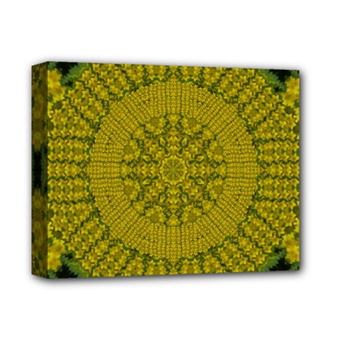 Flowers In Yellow For Love Of The Nature Deluxe Canvas 14  X 11  (stretched) by pepitasart