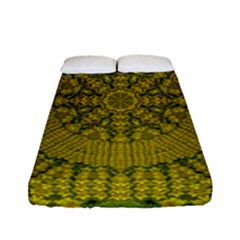 Flowers In Yellow For Love Of The Nature Fitted Sheet (full/ Double Size) by pepitasart