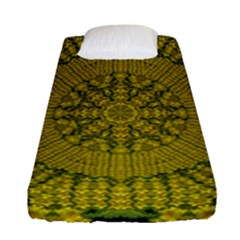 Flowers In Yellow For Love Of The Nature Fitted Sheet (single Size) by pepitasart