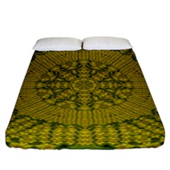 Flowers In Yellow For Love Of The Nature Fitted Sheet (king Size) by pepitasart