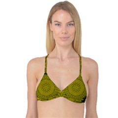 Flowers In Yellow For Love Of The Nature Reversible Tri Bikini Top by pepitasart