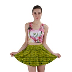 Flowers In Yellow For Love Of The Decorative Mini Skirt by pepitasart