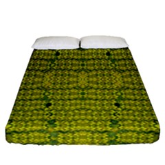 Flowers In Yellow For Love Of The Decorative Fitted Sheet (queen Size) by pepitasart