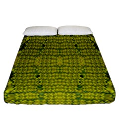 Flowers In Yellow For Love Of The Decorative Fitted Sheet (california King Size) by pepitasart