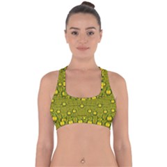 Flower Island With A Sunrise So Peaceful Cross Back Hipster Bikini Top  by pepitasart