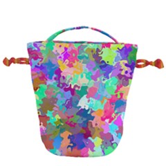 Colorful Spots                                   Drawstring Bucket Bag by LalyLauraFLM