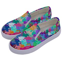 Colorful Spots                                  Kids  Canvas Slip Ons by LalyLauraFLM