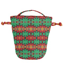 Tribal Pattern                                    Drawstring Bucket Bag by LalyLauraFLM