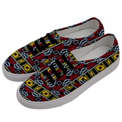 Rectangles And Other Shapes Pattern                                   Men s Classic Low Top Sneakers by LalyLauraFLM