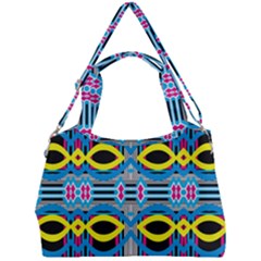 Yellow And Blue Ovals                                  Double Compartment Shoulder Bag by LalyLauraFLM