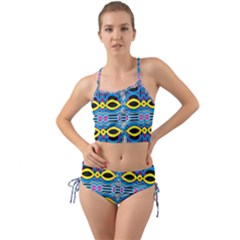 Yellow And Blue Ovals                                      Mini Tank Bikini Set by LalyLauraFLM