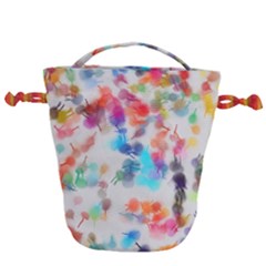 Paint Splashes Canvas                                      Drawstring Bucket Bag by LalyLauraFLM