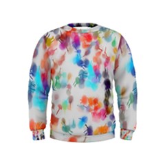 Paint Splashes Canvas                                       Kid s Sweatshirt by LalyLauraFLM