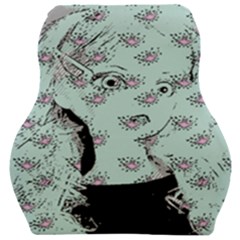 Wide Eyed Girl Car Seat Velour Cushion  by snowwhitegirl