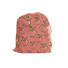 Fruit Apple Drawstring Pouch (large)