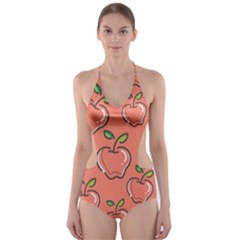 Fruit Apple Cut-out One Piece Swimsuit