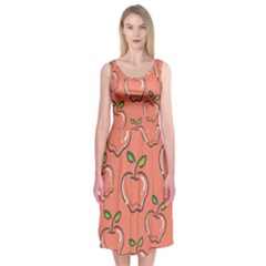 Fruit Apple Midi Sleeveless Dress