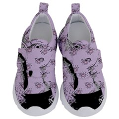 Wide Eyed Girl Lilac Kids  Velcro No Lace Shoes by snowwhitegirl